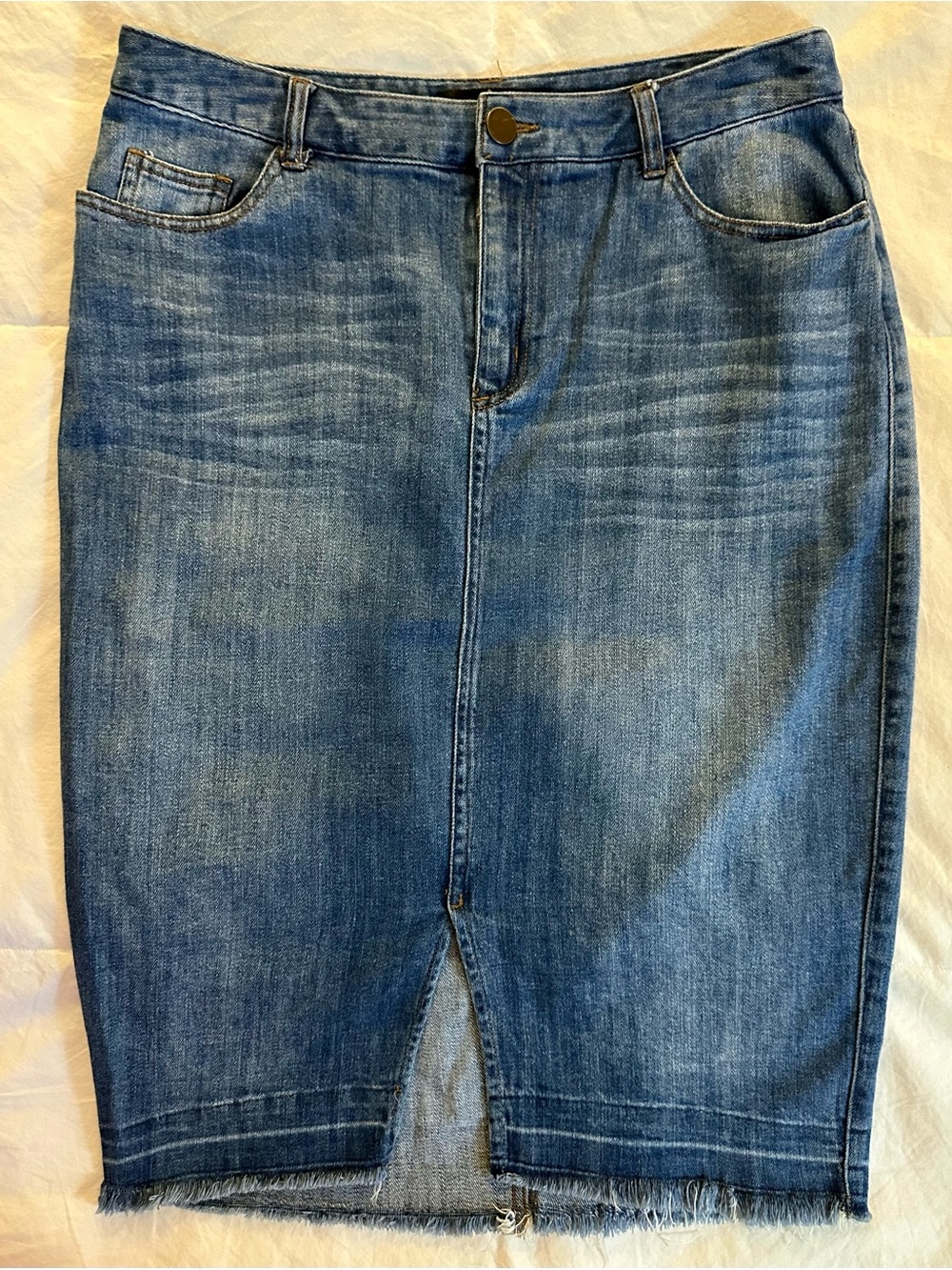 Who What Wear Blue Pencil Skirt